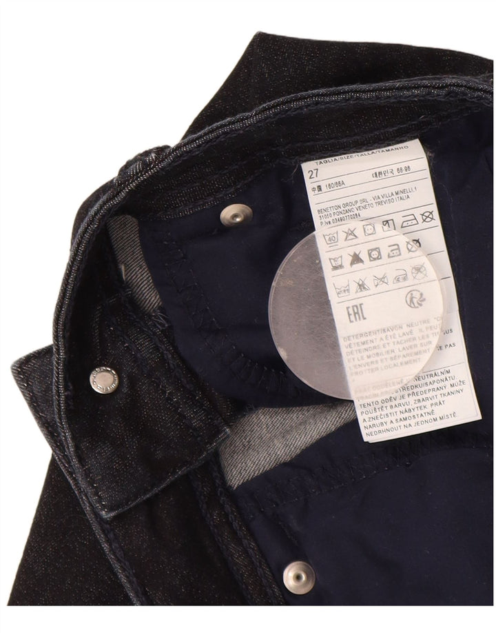 Jeans Bootcut da donna Benetton W27 L30 cotone blu navy