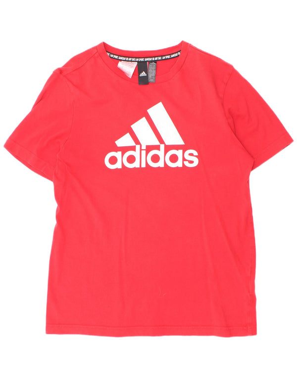 T-shirt grafica Adidas da bambino 13-14 anni in cotone rosso