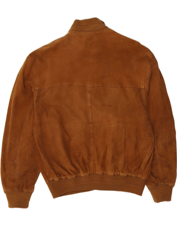 GARA Mens Suede Bomber Jacket IT 50 Large Brown Leather Vintage Gara and Second-Hand Gara from Messina Hembry 