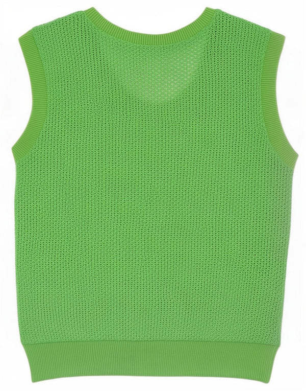Canotta da donna Zara UK 10 piccola in cotone verde