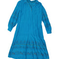 VINTAGE Womens Pullover Shirt Dress UK 16 Large Blue Spotted Vintage Vintage and Second-Hand Vintage from Messina Hembry 