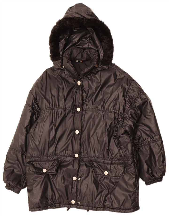 Giacca imbottita con cappuccio da donna Starring UK 18 XL nera