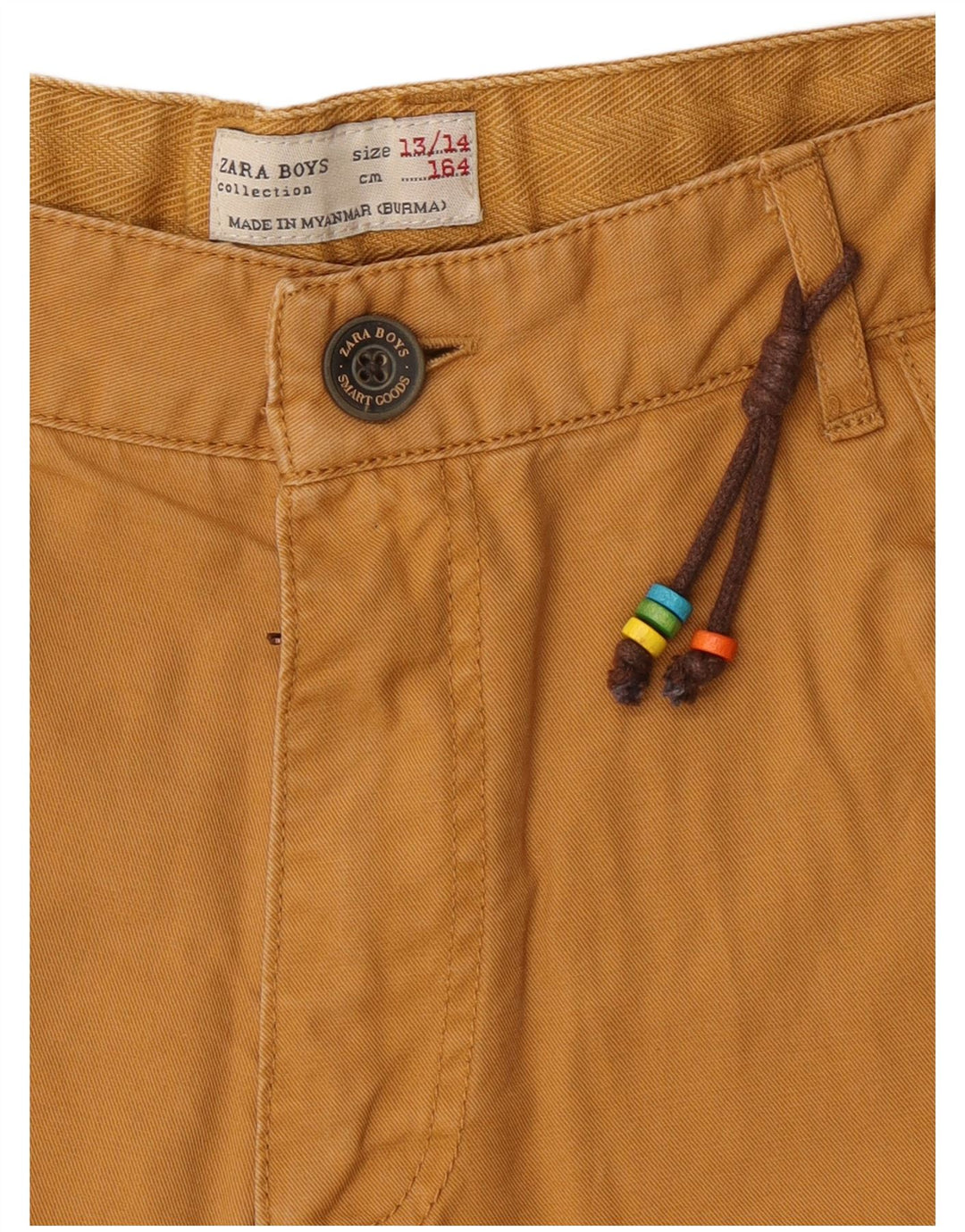 Pantaloncini cargo Zara da bambino 13-14 anni W28 in cotone marrone