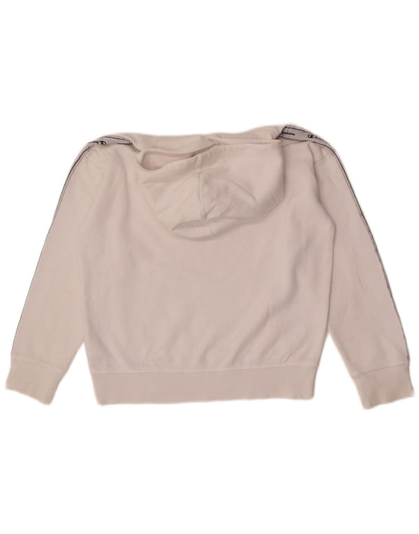 Maglione con cappuccio grafico per ragazze Champion 9-10 anni cotone bianco medio