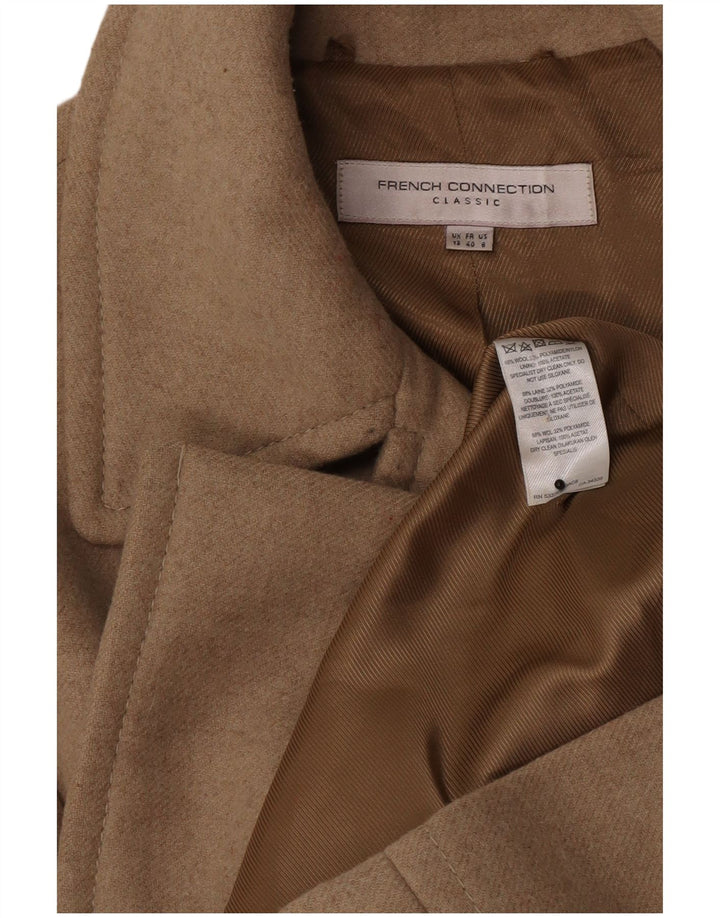 Cappotto doppiopetto da donna French Connection UK 12 Lana beige medio