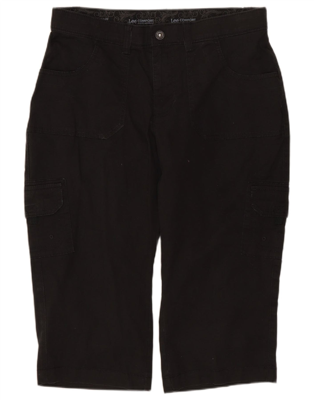 Bermuda cargo da donna LEE US 6 medi W30 cotone nero