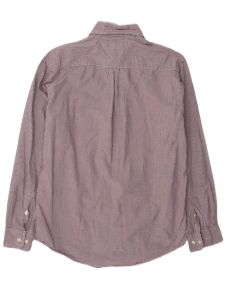 Camicia da uomo Tommy Hilfiger piccola in cotone a quadretti rossi