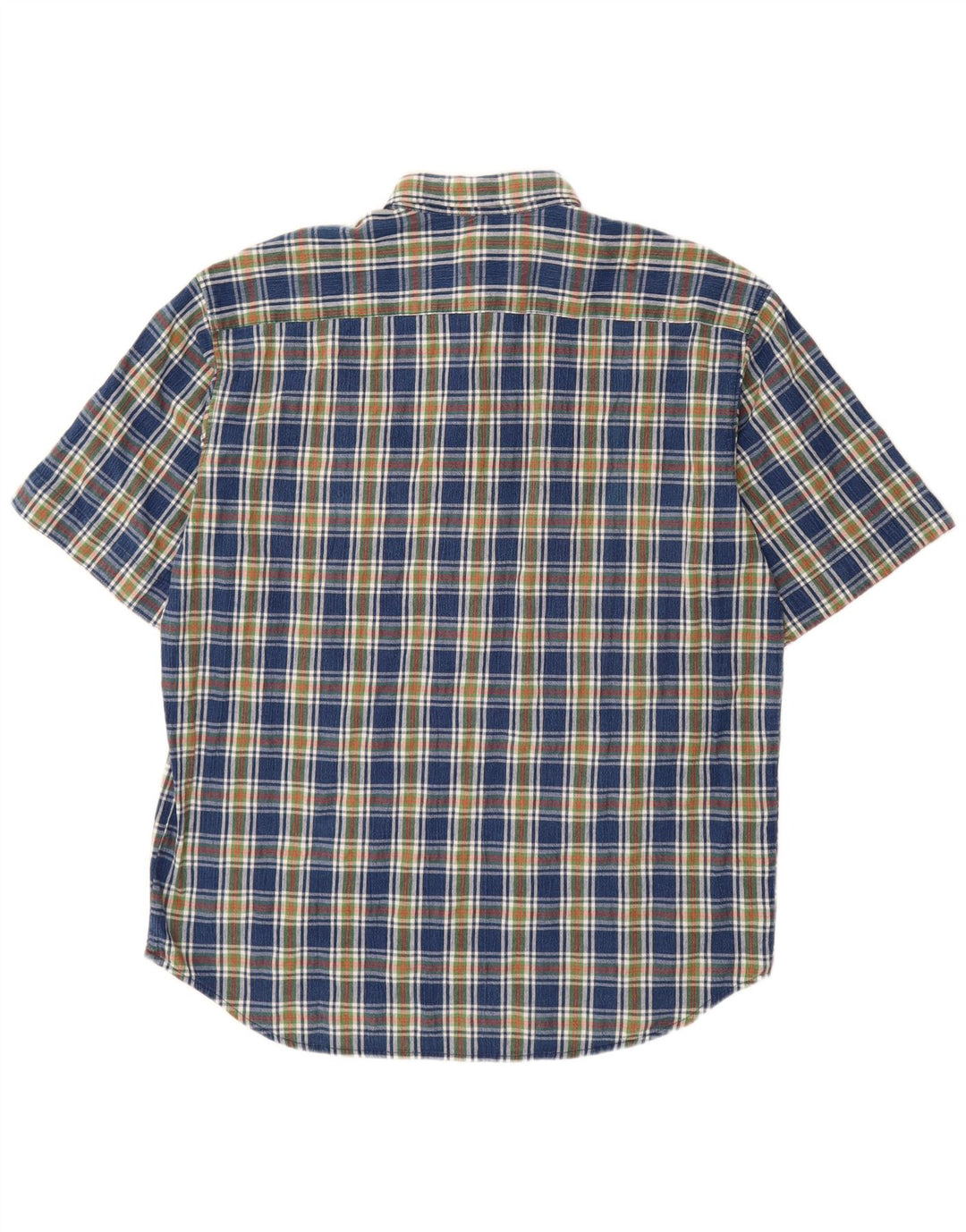 LEVI'S Camicia pullover a maniche corte da uomo in cotone a quadri blu grande
