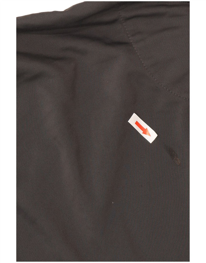 Felpa con cappuccio e zip grafica Nike da uomo 2XL poliestere grigio