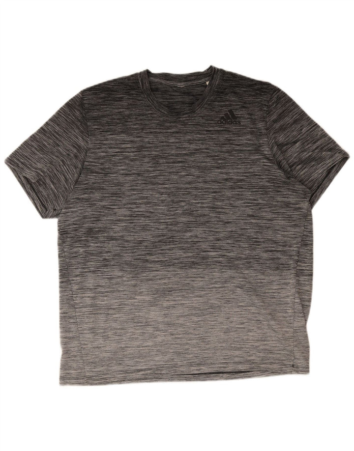 T-shirt Adidas da uomo Top grigio medio chiazzato
