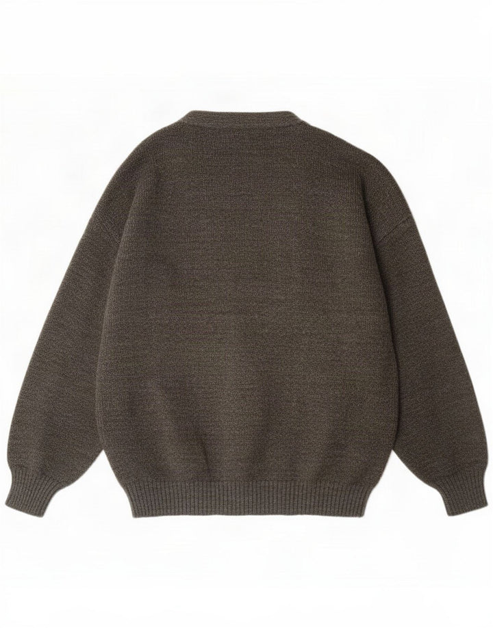 Maglione cardigan da uomo vintage XL Grigio