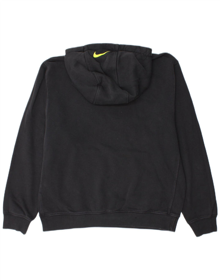 Felpa con cappuccio grafica da uomo NIKE, cotone nero medio