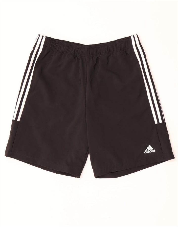 Pantaloncini sportivi da uomo Adidas grandi in poliestere nero