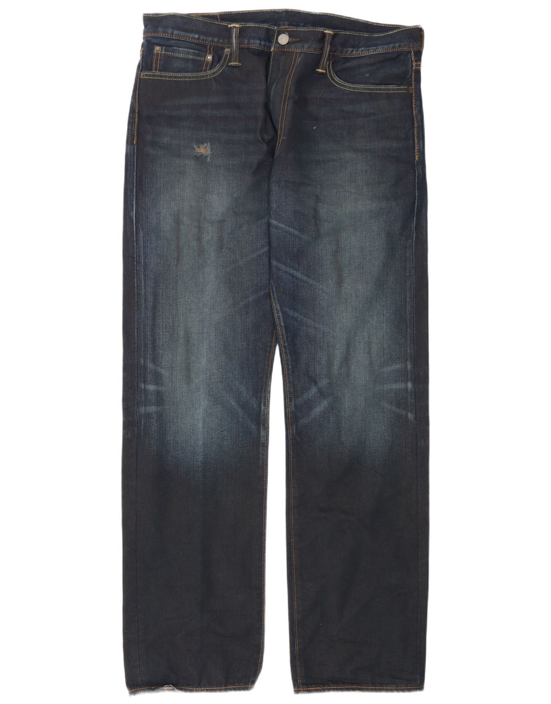 Levi's Uomo 504 Jeans dritti invecchiati W36 L34 Cotone blu navy