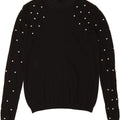 ZARA Womens Boat Neck Jumper Sweater UK 14 Medium Black Vintage Zara and Second-Hand Zara from Messina Hembry 
