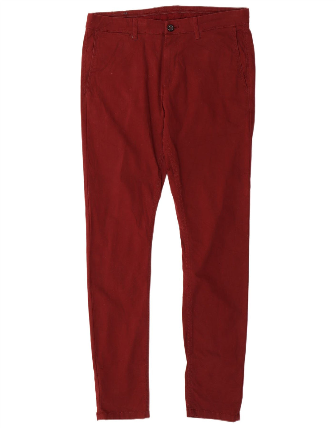Pantaloni chino slim da uomo Zara EU 42 medi W32 L30 marrone