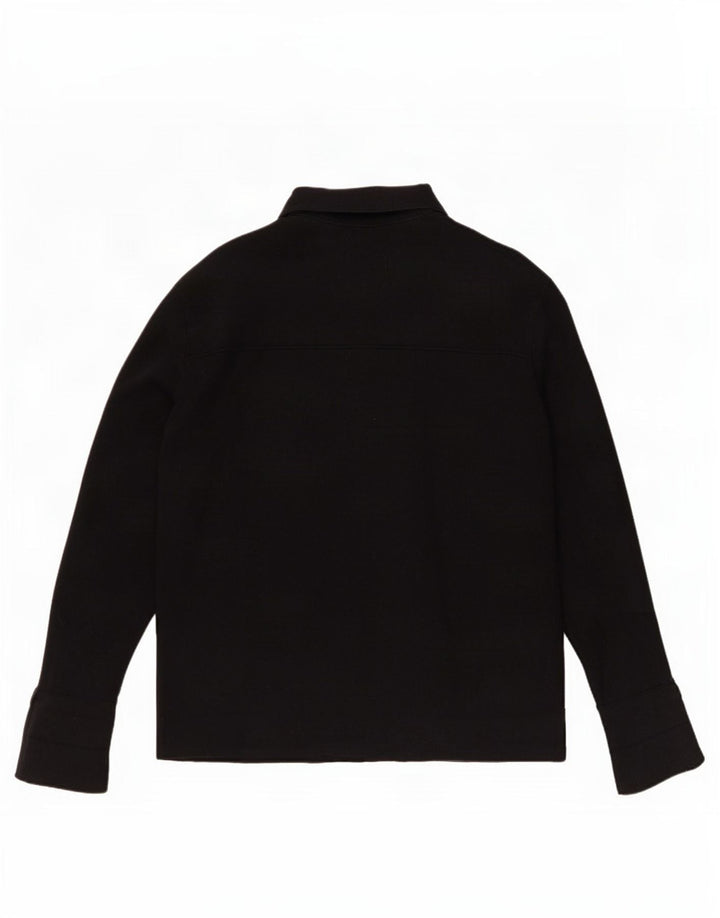 Maglione cardigan da donna Marks & Spencer UK 16 grande viscosa nera