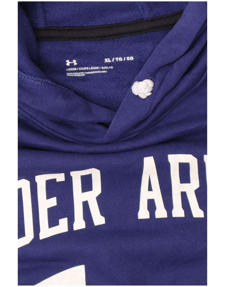 Felpa con cappuccio grafica da uomo Under Armour XL blu navy