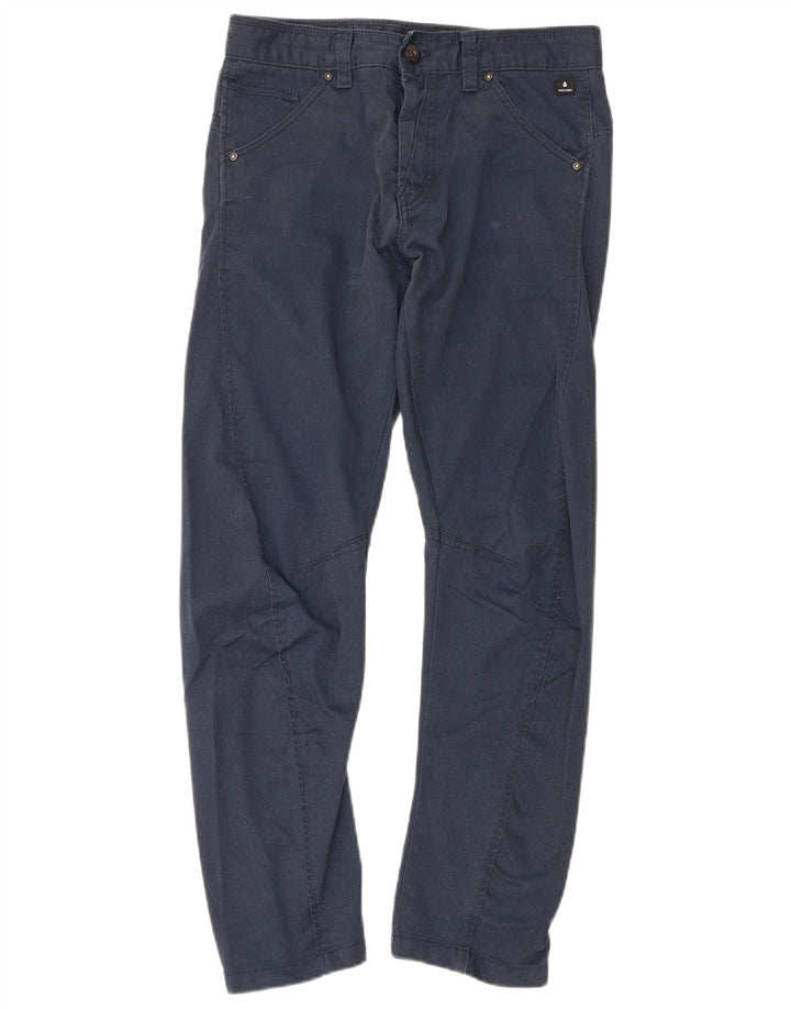 Pantaloni casual dritti da uomo Jack & Jones W30 L30 poliestere blu navy