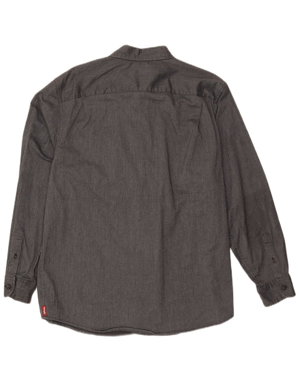 Camicia da uomo Wrangler XL in cotone grigio