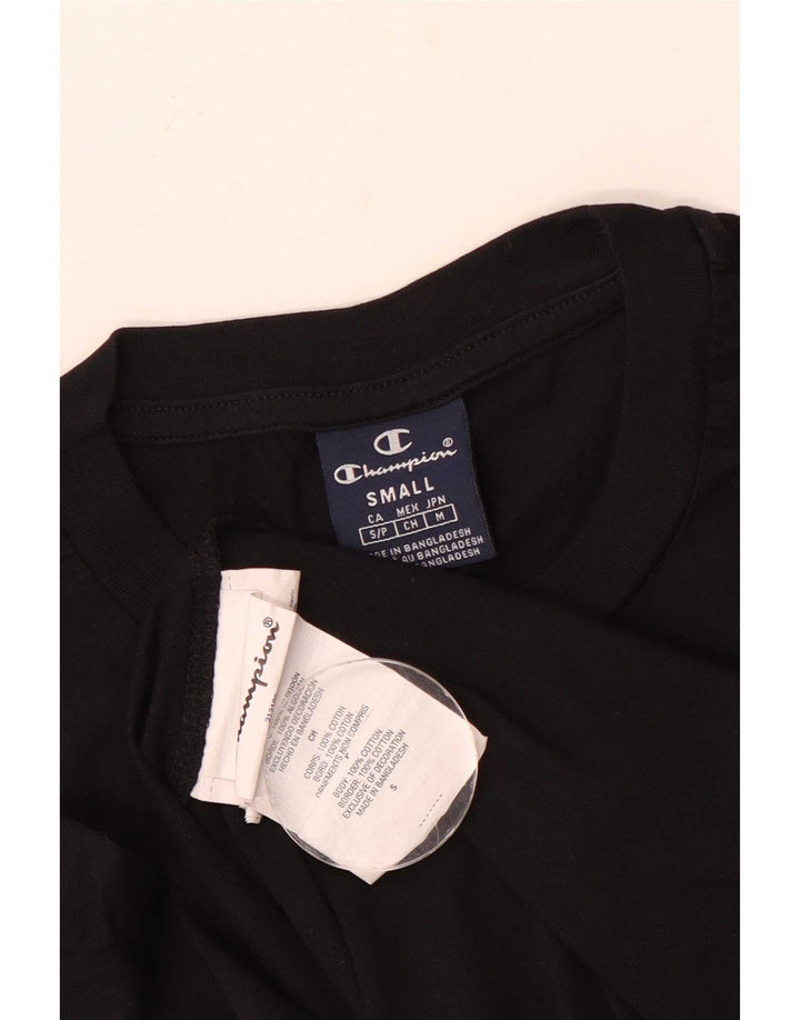 T-shirt da uomo Champion Top piccola in cotone nero