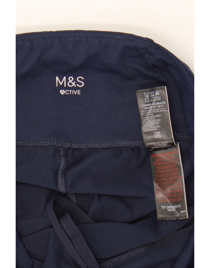 MARKS & SPENCER Leggings da donna UK 12 Poliestere blu navy medio
