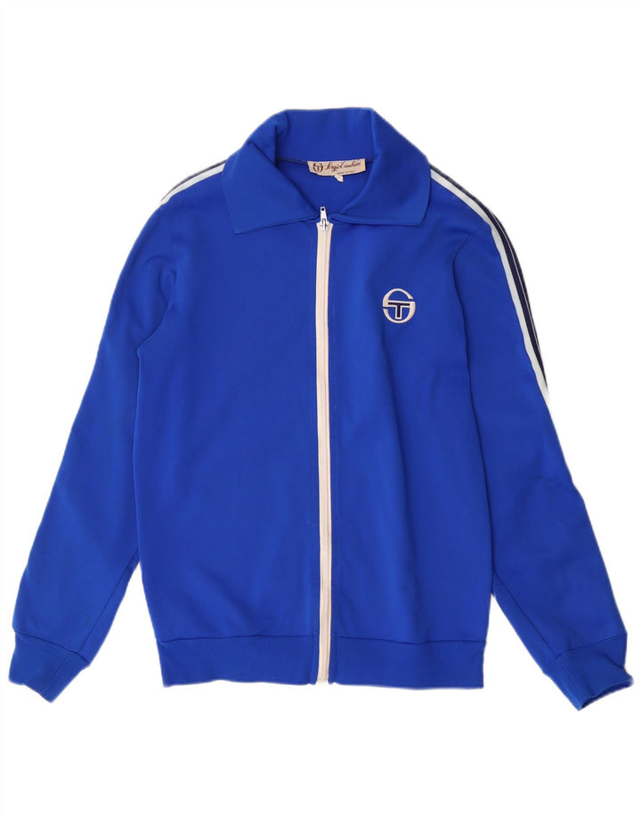 SERGIO TACCHINI Giacca da tuta vintage da uomo IT 46 Small Blue anni '80