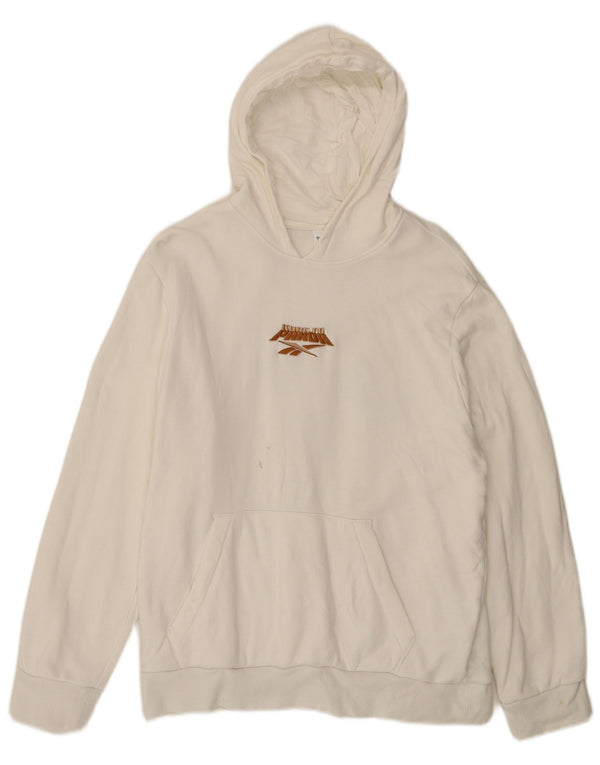 Maglione con cappuccio Reebok da donna Kung Fu Panda UK 14, cotone bianco medio