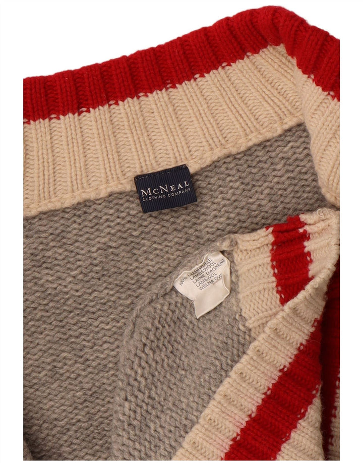 MC NEAL Maglione cardigan da uomo 2XL Lana grigia