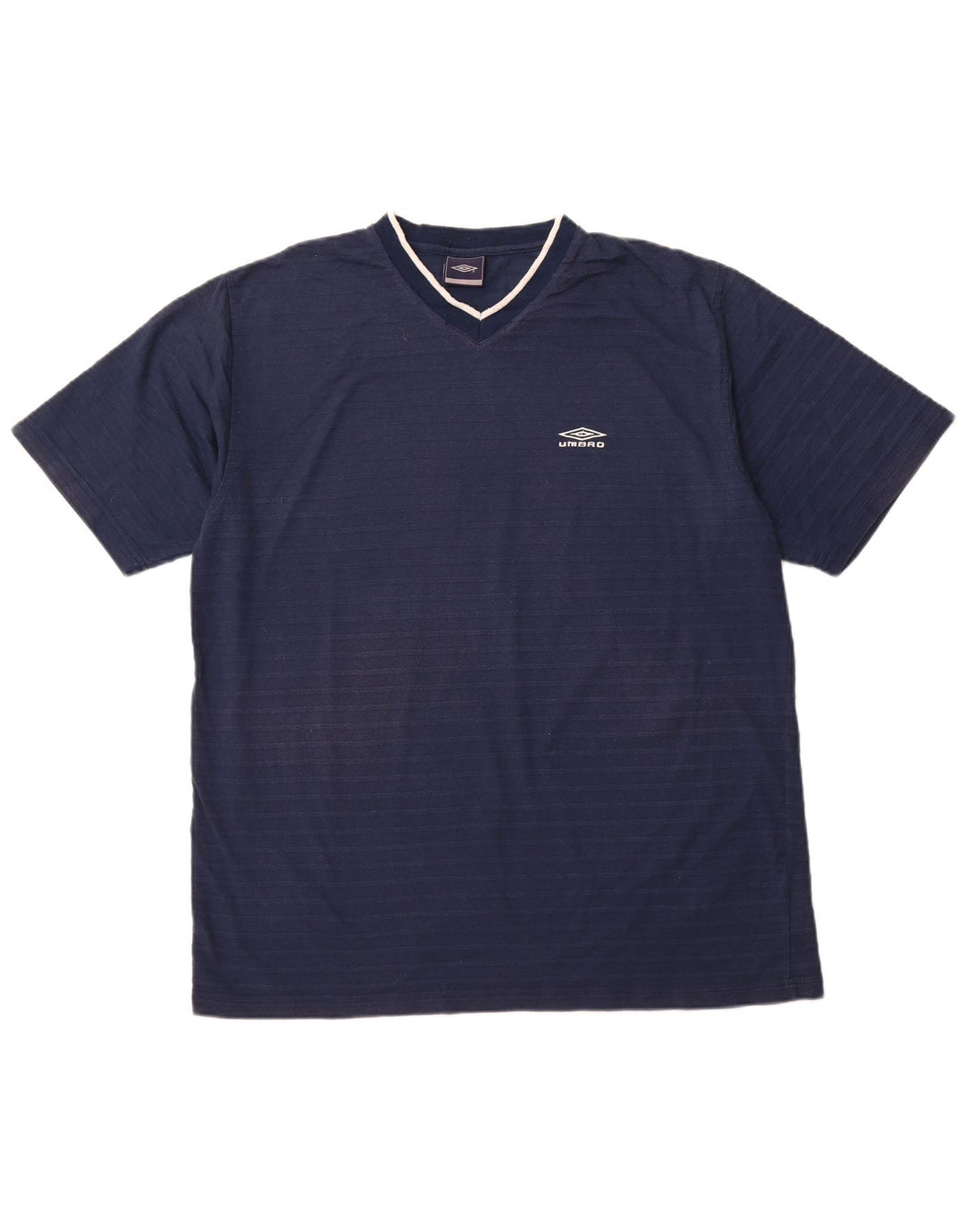 T-shirt da uomo UMBRO Top 2XL poliestere a righe blu navy
