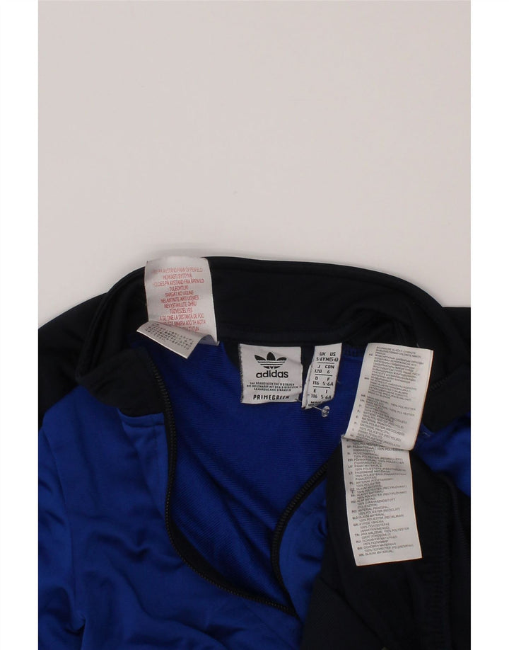 Giacca da tuta da ragazzo Adidas 5-6 anni in poliestere color block blu navy