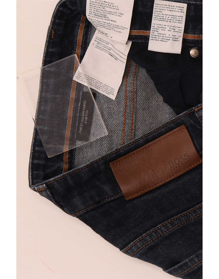 Jeans slim elasticizzati da uomo Hugo Boss W30 L32 cotone blu