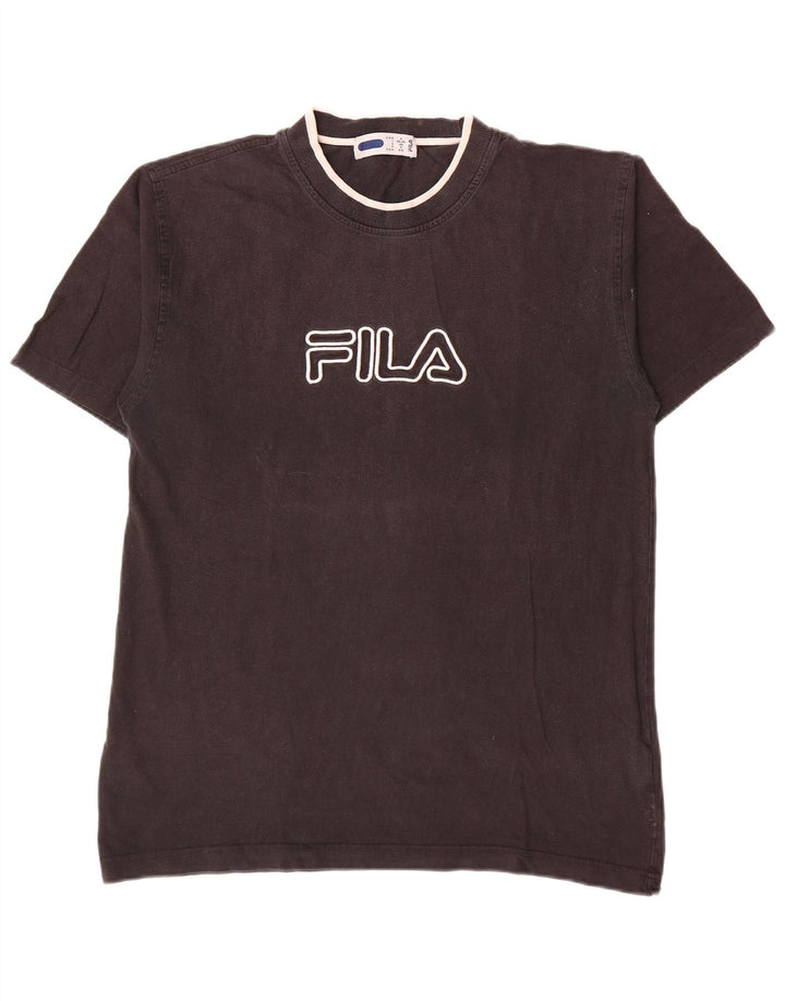 T-shirt grafica da uomo Fila Top Small in cotone nero