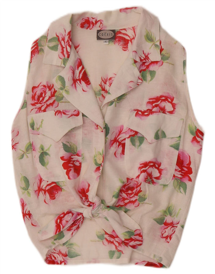 Camicetta corta senza maniche da donna Coexis IT 42 Medium White Floral