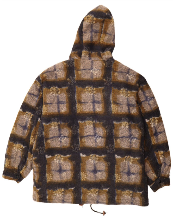 Giacca in pile con cappuccio da uomo Invicta UK 42 XL Poliestere a quadri multicolore