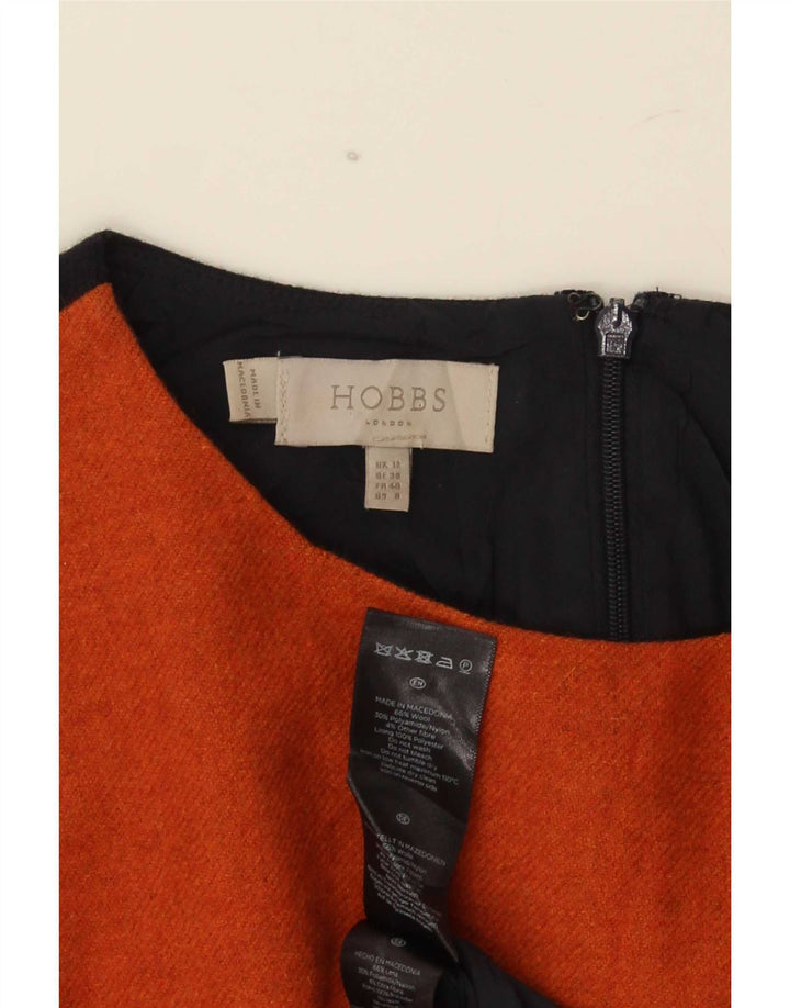 Abito tubino da donna Hobbs UK 12 Lana color block arancione medio