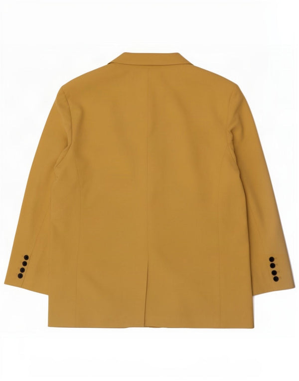 Giacca blazer a 2 bottoni da donna Zara UK 16 grande Lyocell giallo