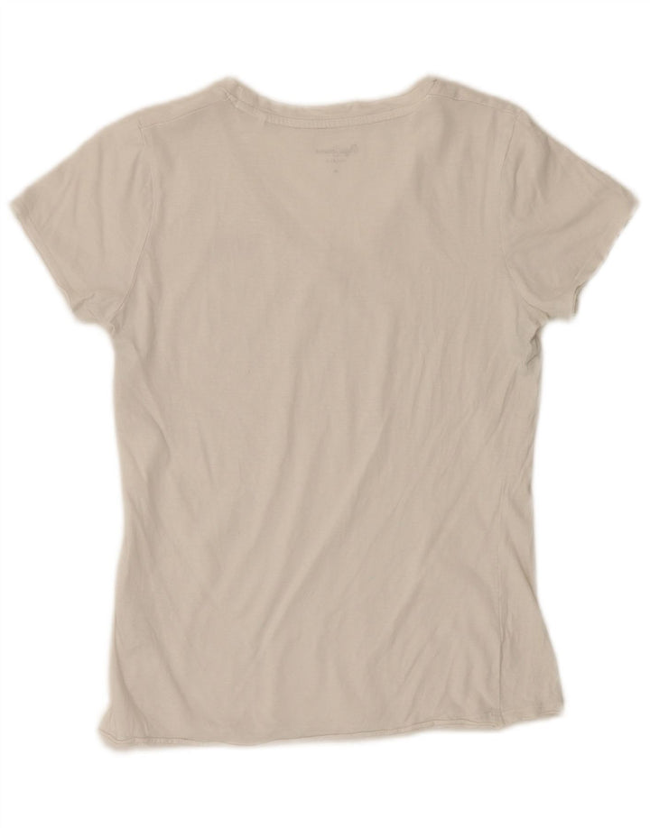 PEPE JEANS Womens T-Shirt Top UK 12 Medium White Cotton