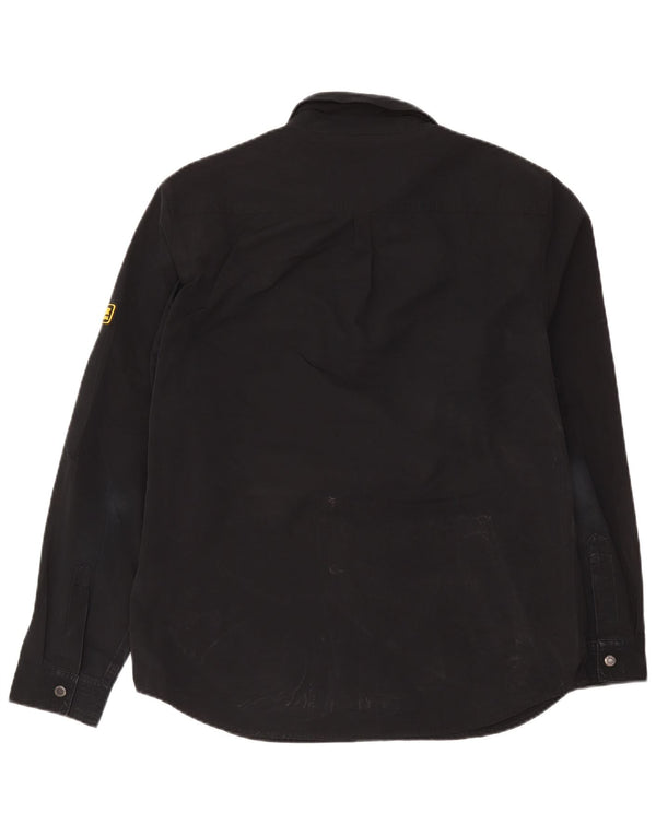 Camicia Barbour da uomo overshirt grande poliestere nero