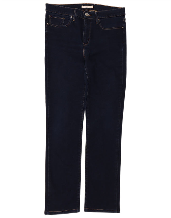 Jeans dritti modellanti 314 da donna Levi's W31 L34 cotone blu navy