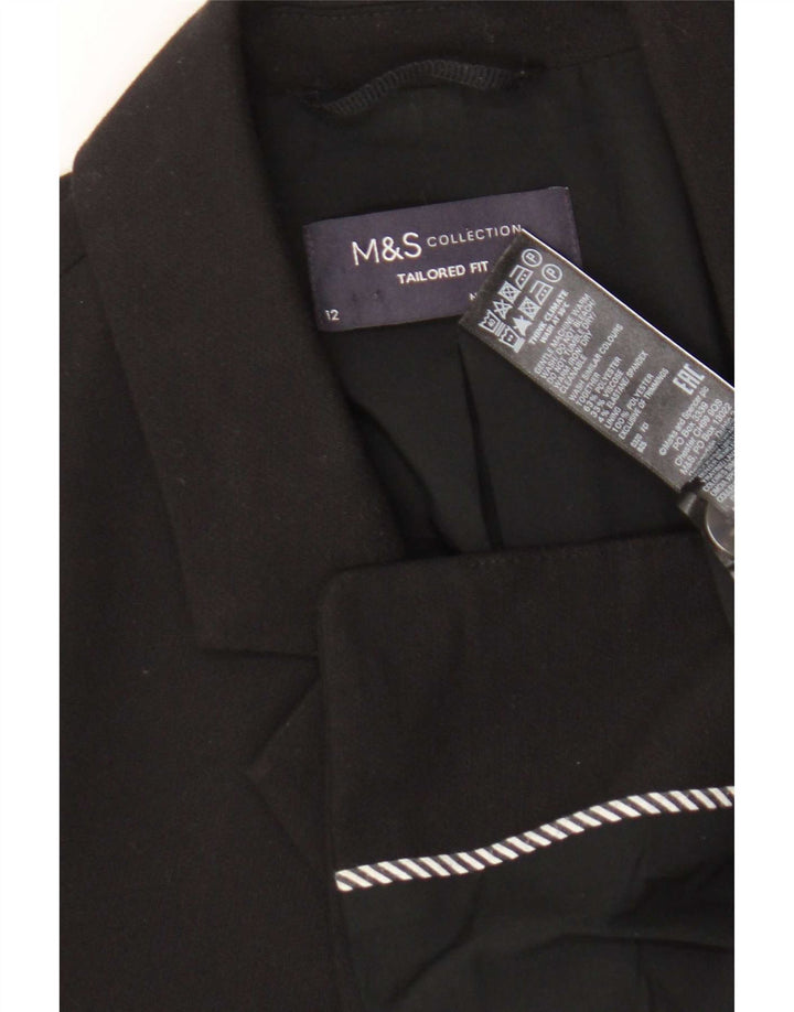 Giacca blazer da donna su misura Marks & Spencer UK 12 media nera