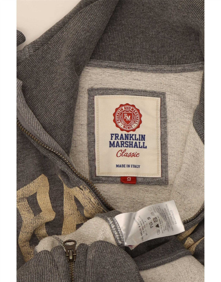 Giacca da ginnastica grafica da uomo Franklin & Marshall piccola in cotone grigio