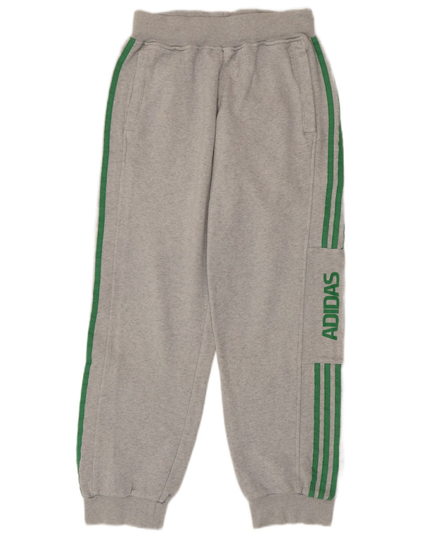 Pantaloni da tuta con grafica Adidas da donna Joggers UK 8 Small Grey Flecked