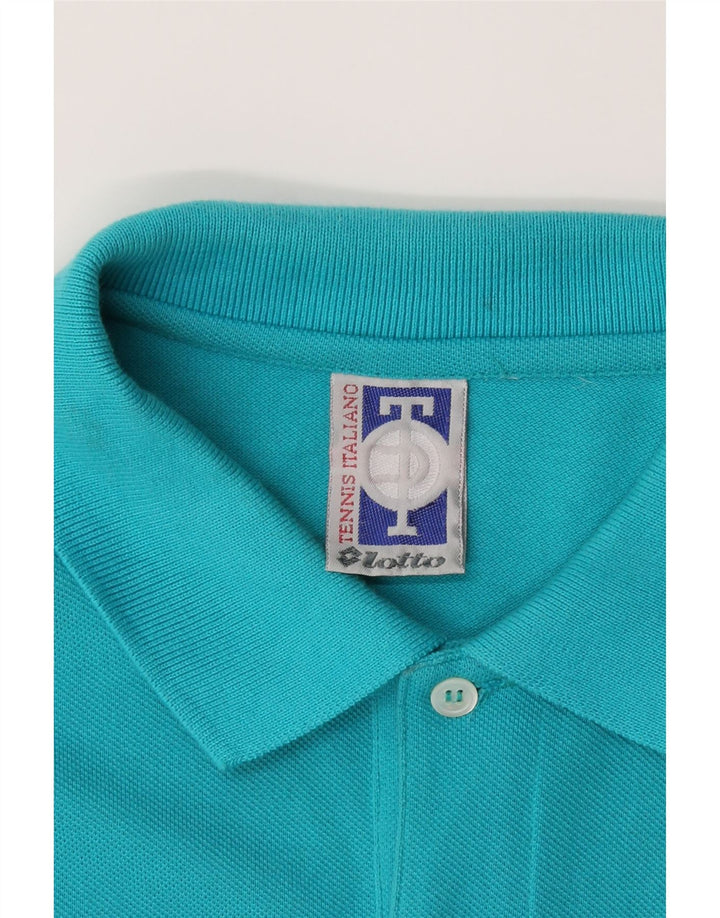 LOTTO Mens Polo Shirt Large Blue Vintage Lotto and Second-Hand Lotto from Messina Hembry 
