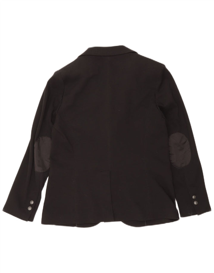 Giacca Blazer 2 Bottoni Donna Trussardi Jeans IT 46 Large Blu Navy in Viscosa