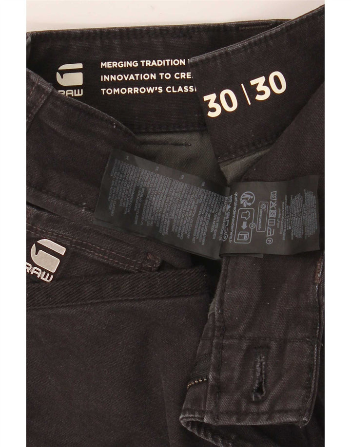 Pantaloni cargo dritti da uomo G-Star W30 L30 cotone nero