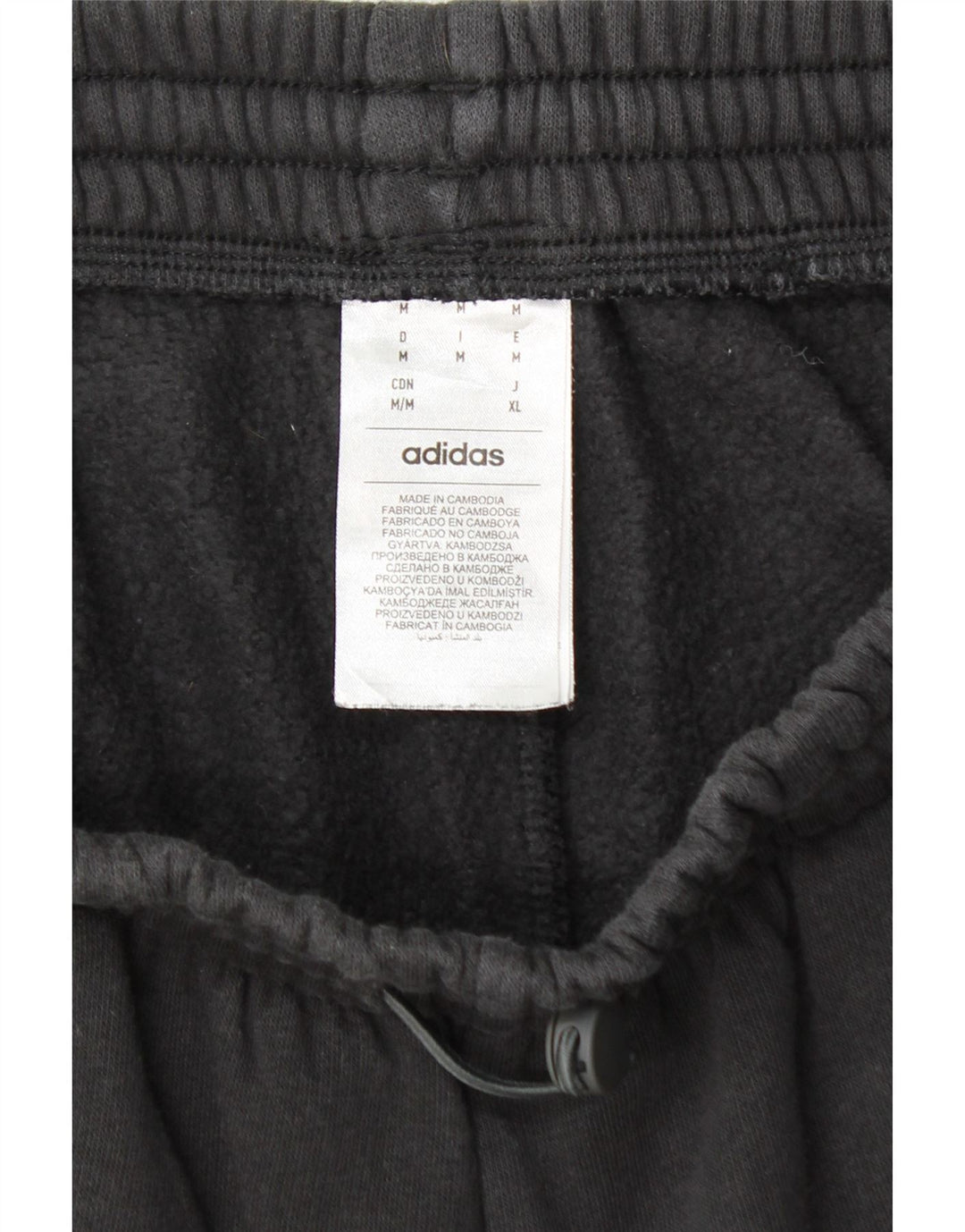 Pantaloni da tuta cargo da uomo ADIDAS Joggers medio cotone nero