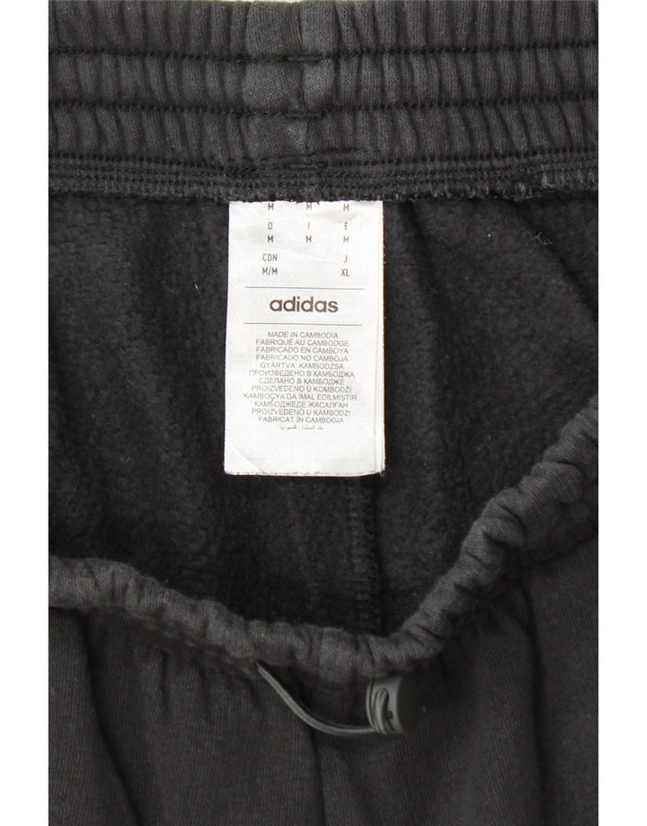 Pantaloni da tuta cargo da uomo ADIDAS Joggers medio cotone nero