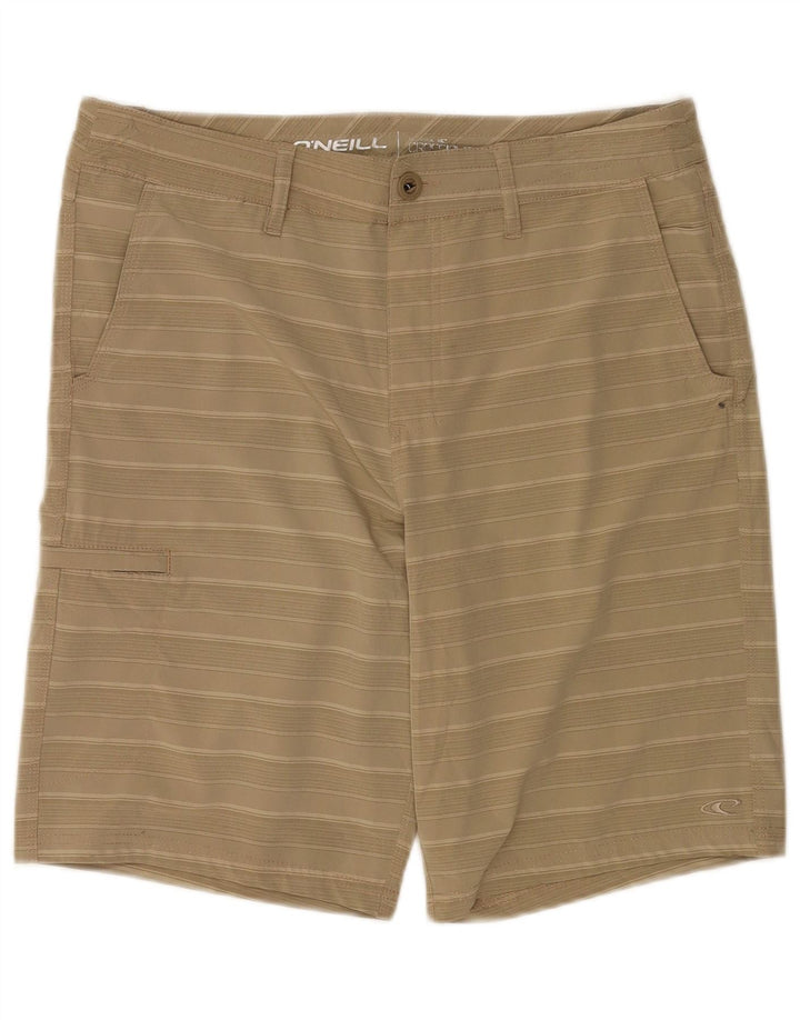 Pantaloncini chino da uomo O'Neill W32 Poliestere a righe beige medio