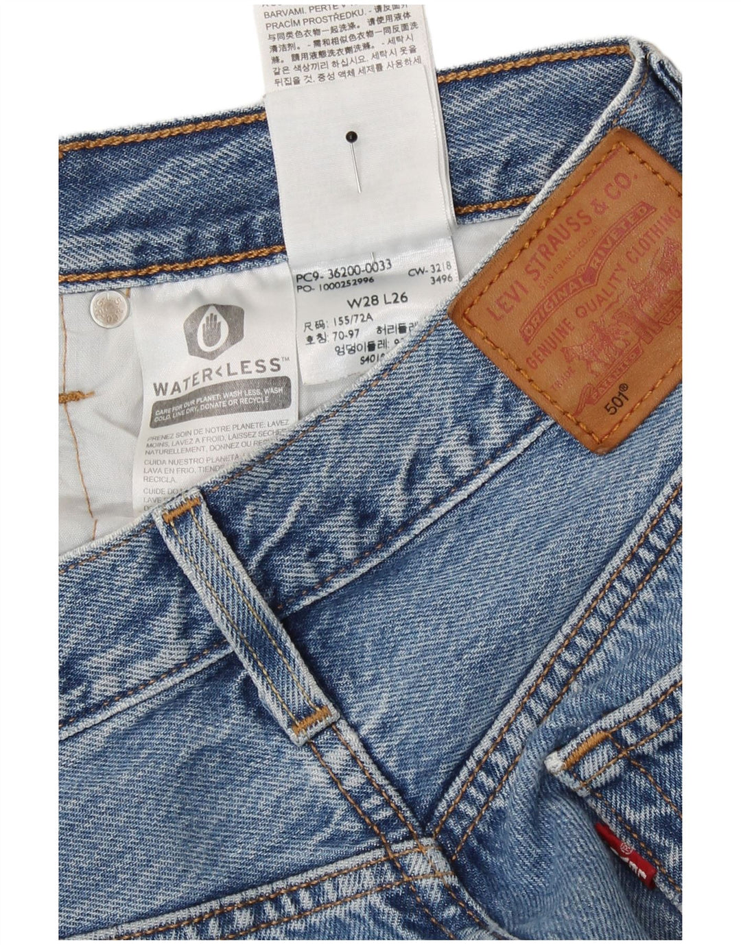 Jeans dritti Levi's 501 da donna W28 L26 cotone blu